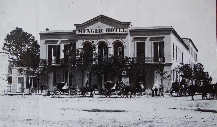 Vintage Menger Hotel with Carriages